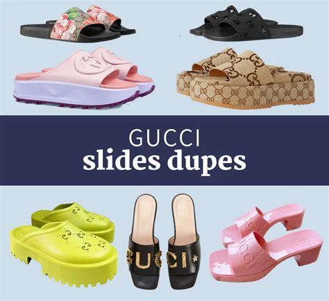 gucci leather slides dupes|gucci transparent slides.